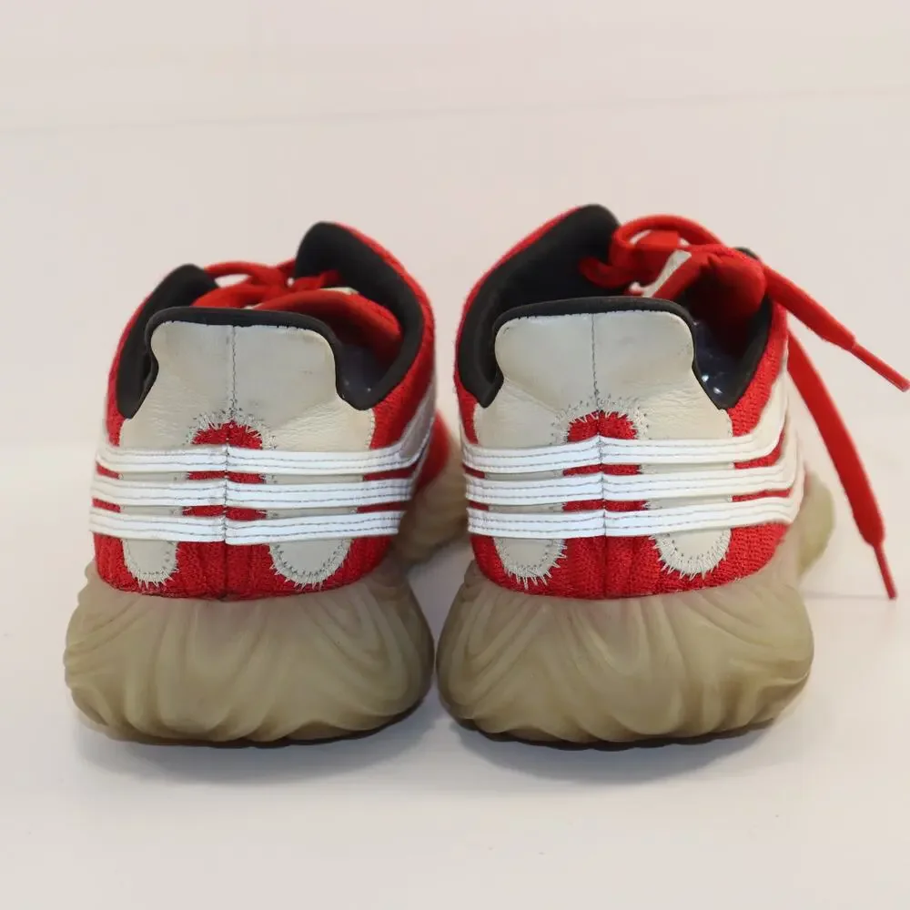 Adidas‎ Sobakov Red Knit Sneakers Size 12 Scarlet White Gum Sole